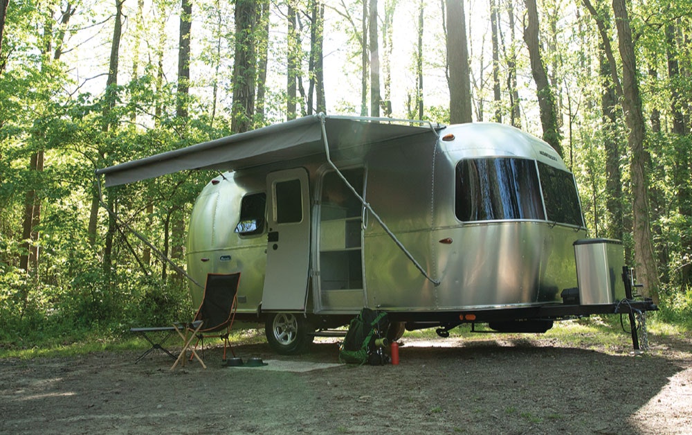 Airstream with awning out